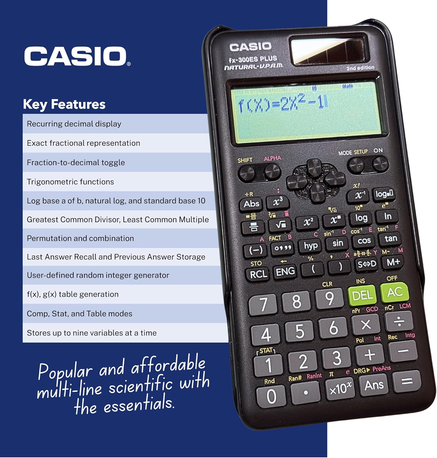 Casio - Brandclub - Casio fx-300ES Plus 2nd Edition